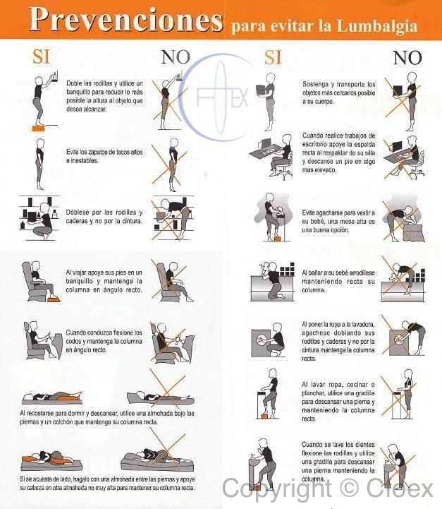 Prevención para el dolor de espalda